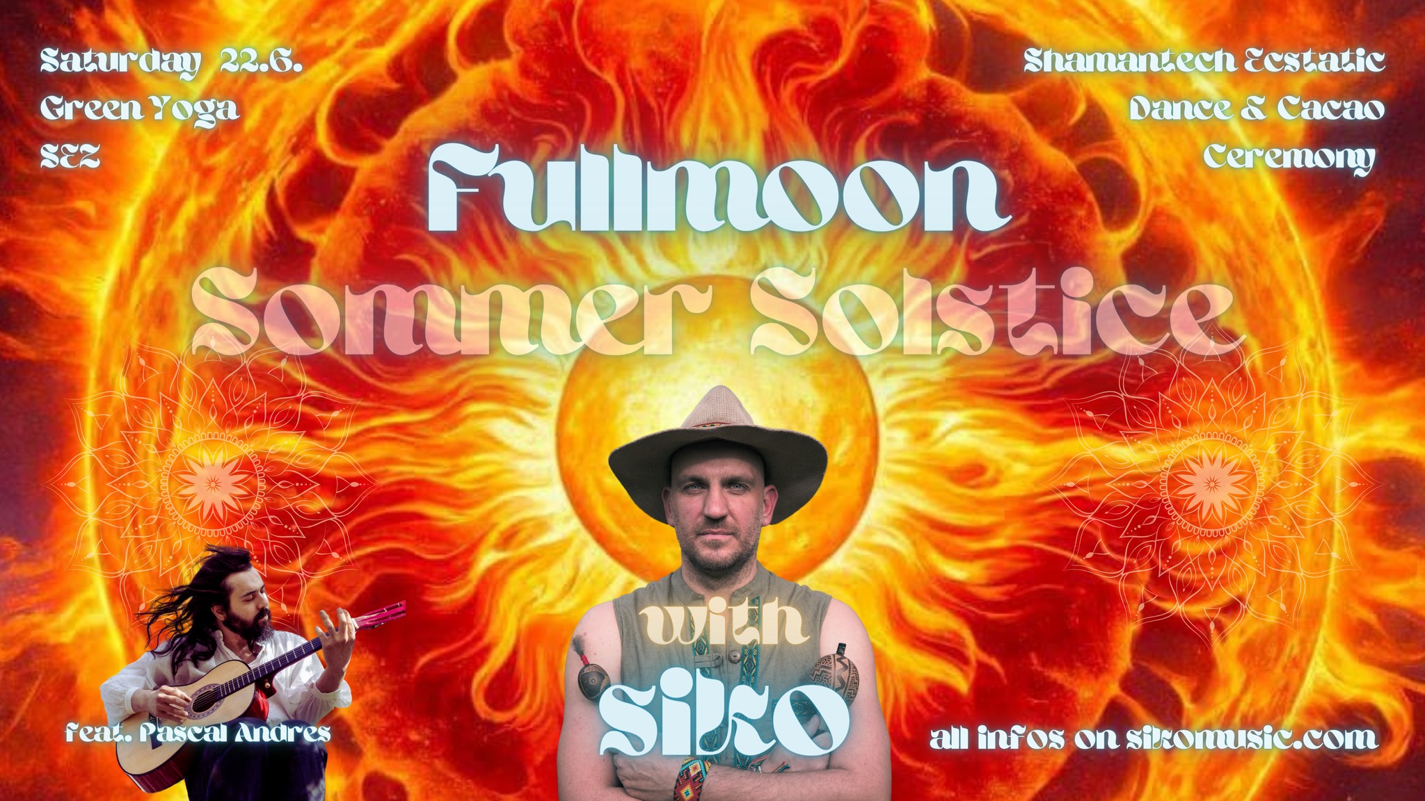 22.6. π₯ Fullmoon Summer Solstice with SIKO π₯ Shamantech Ecstatic Dance & Cacao Ceremony