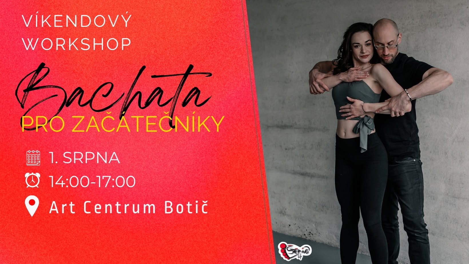❤️ Bachata Sensual - Sobota 1.8. 14:00-17:00 Pro začátečníky a mírně pokročilé