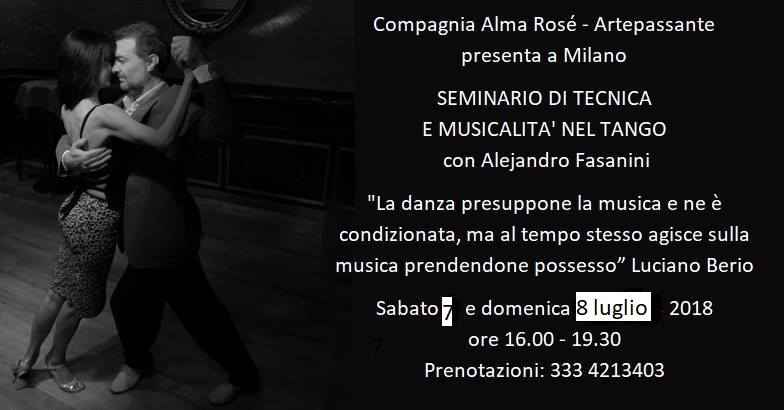 Seminario di tecnica e musicalità nel tango Alejandro Fasanini