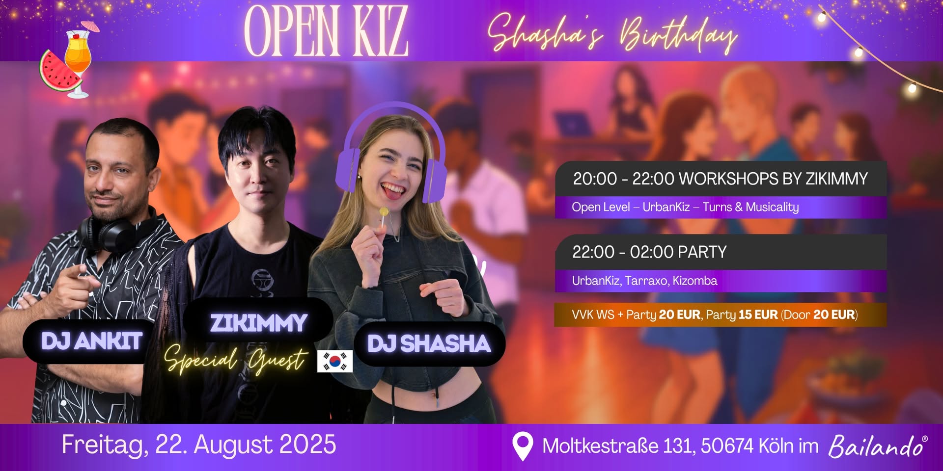 OPEN KIZ - Shashas Birthday - Kizomba Party & Workshop