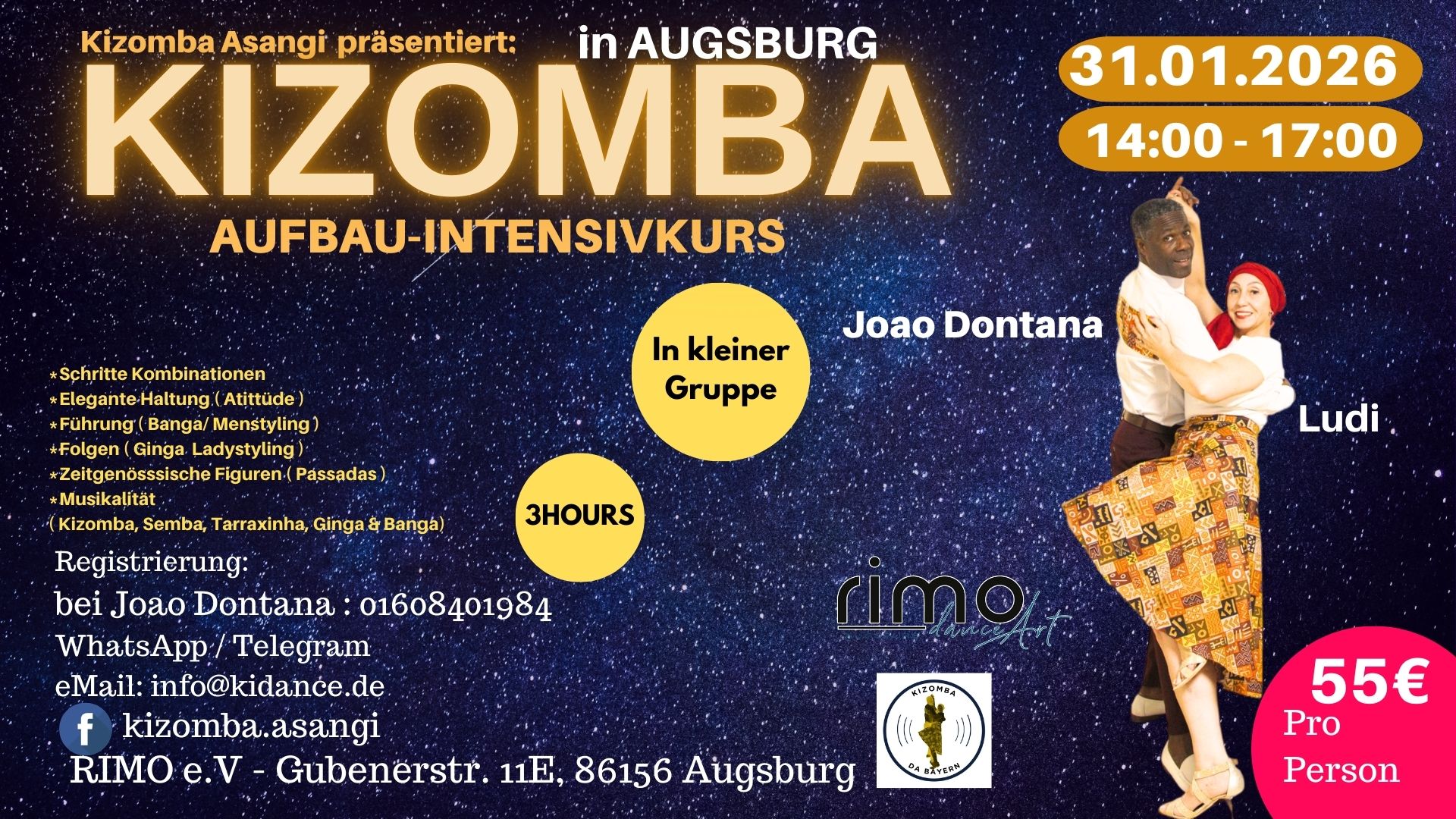 KIZOMBA - INTENSIVKURS IN AUGSBURG