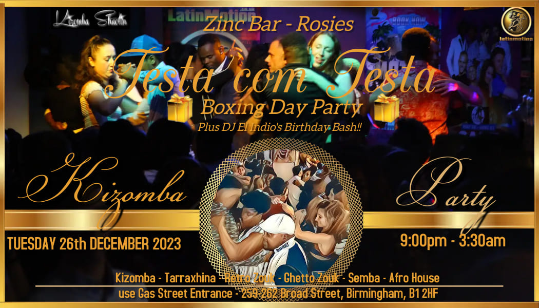Testa com Testa★BOXING DAY SPECIAL★TUESDAY Dec 26th ★Zinc Bar, Gas Street entrance
