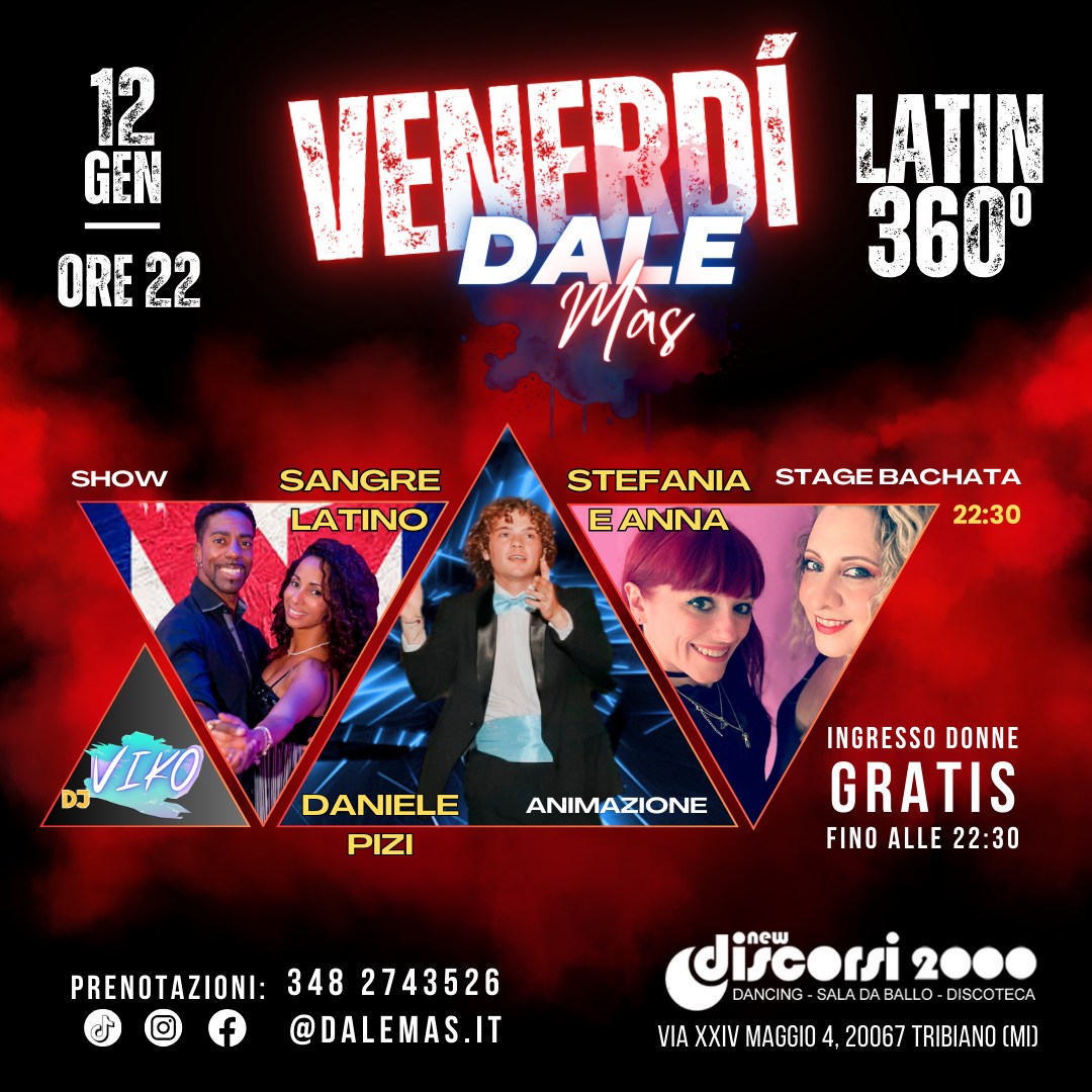 QUESTO VENERDÌ 12 GENNAIO @DaleMas.it