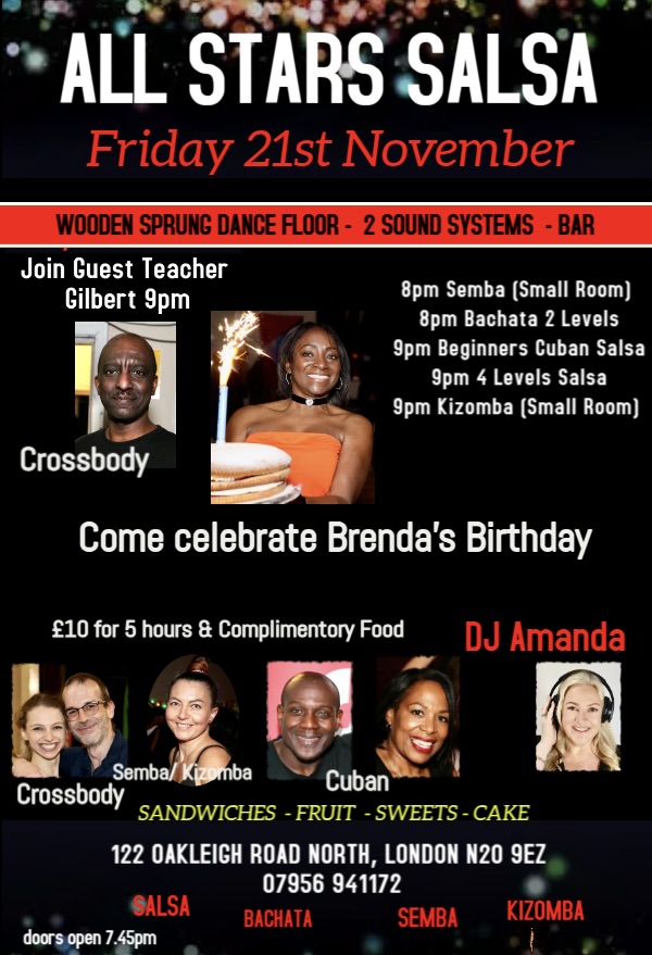 All Stars Salsa Friday 21st November 2025
