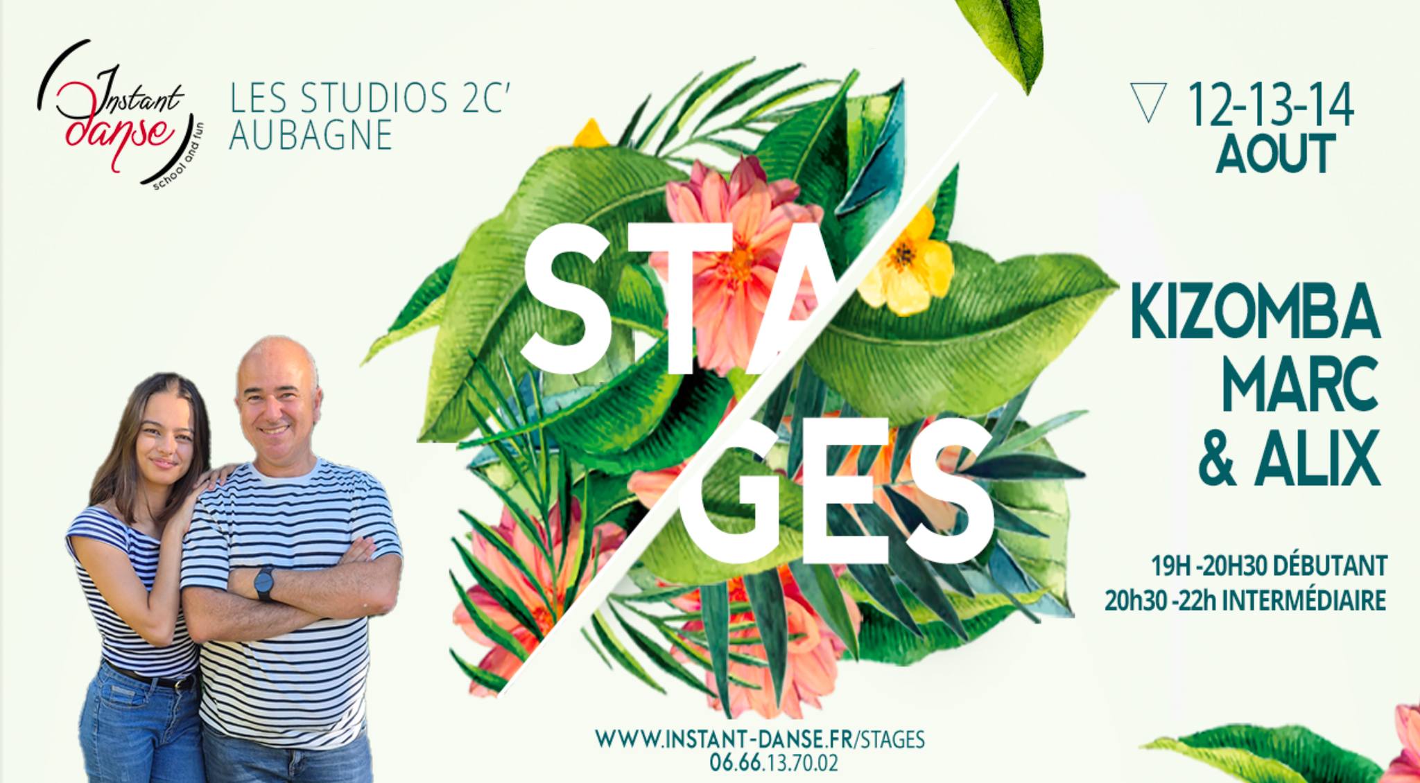 Stages d'été Instant Danse : Kizomba avec Marc et Alix