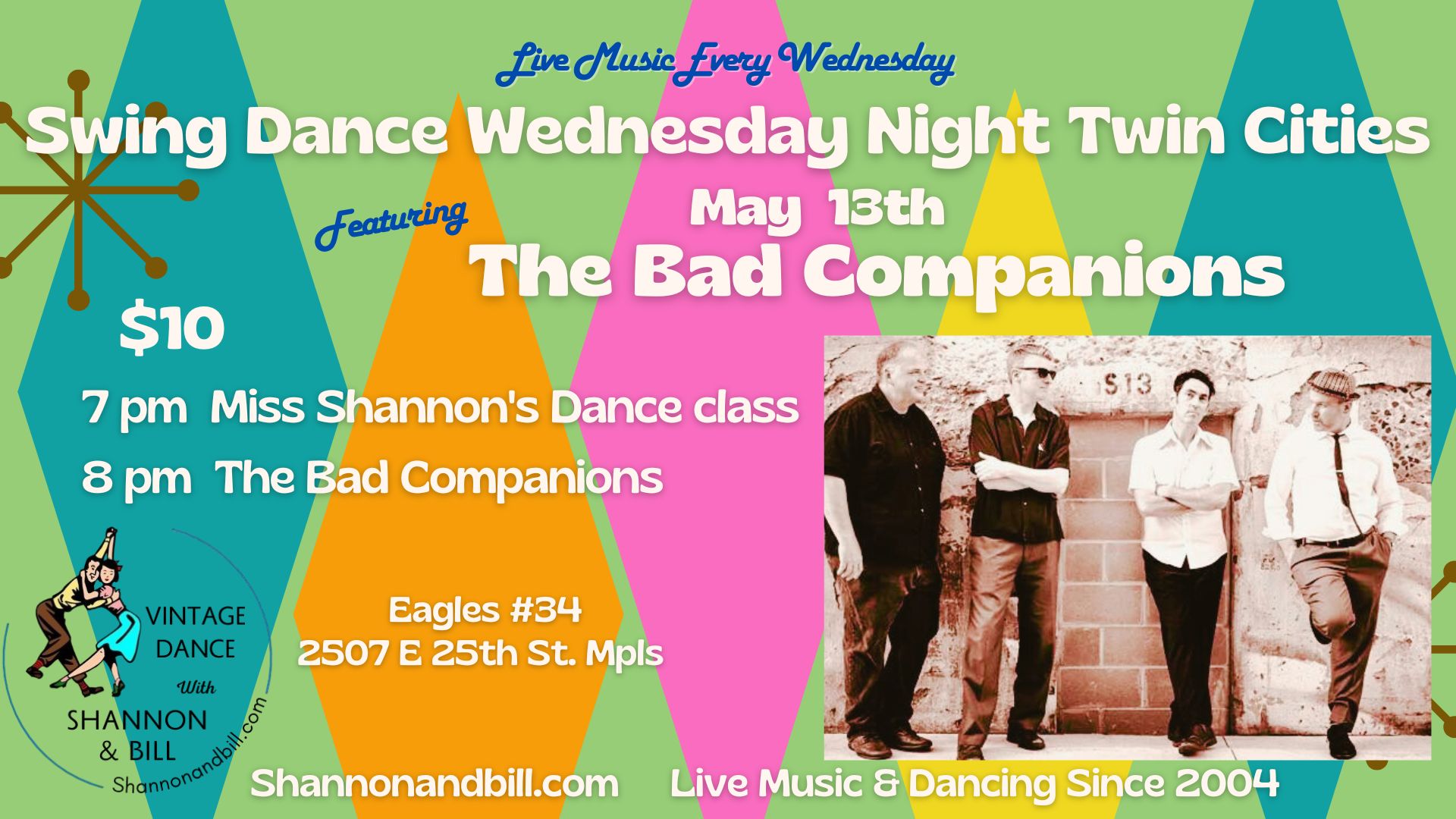 Bad Companions at Swing Dance Wednesday 5 13