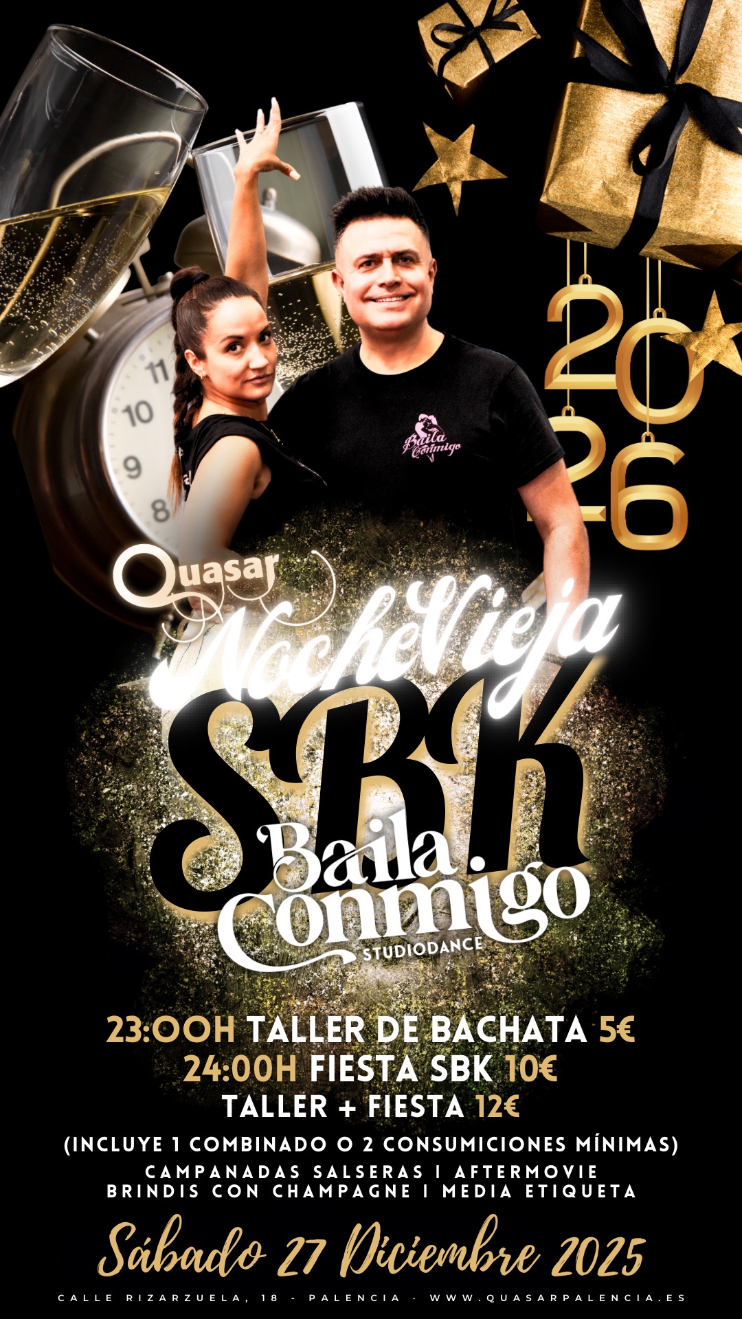 ✨ Nochevieja SBK en Quasar con Baila Conmigo StudioDance ✨🎉