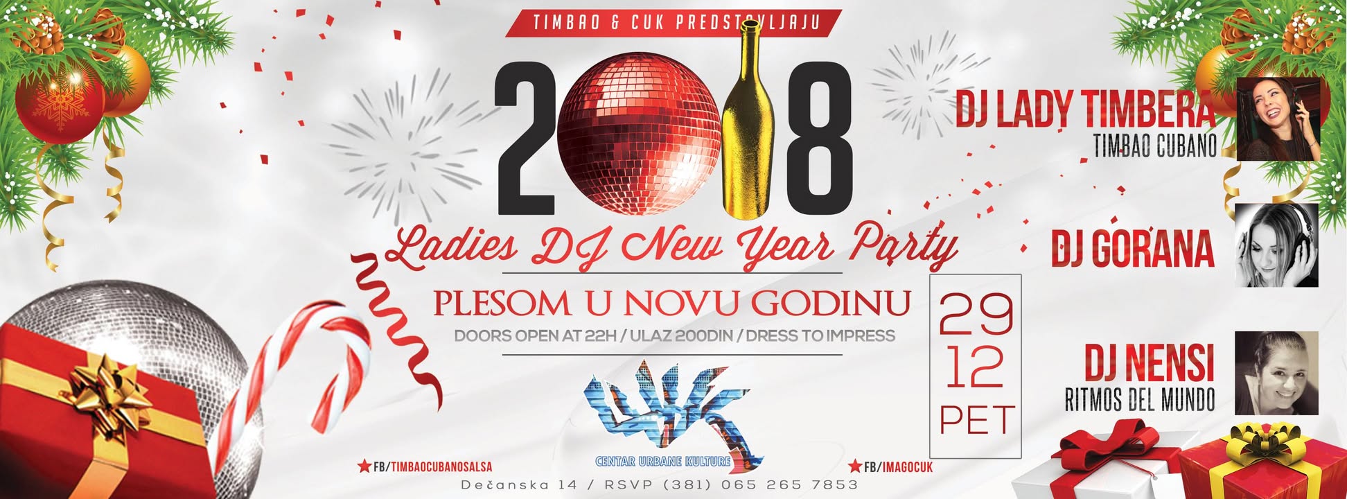Salsa Friday New Year Party DJ Ladies Trio Imago CUK 29.12.
