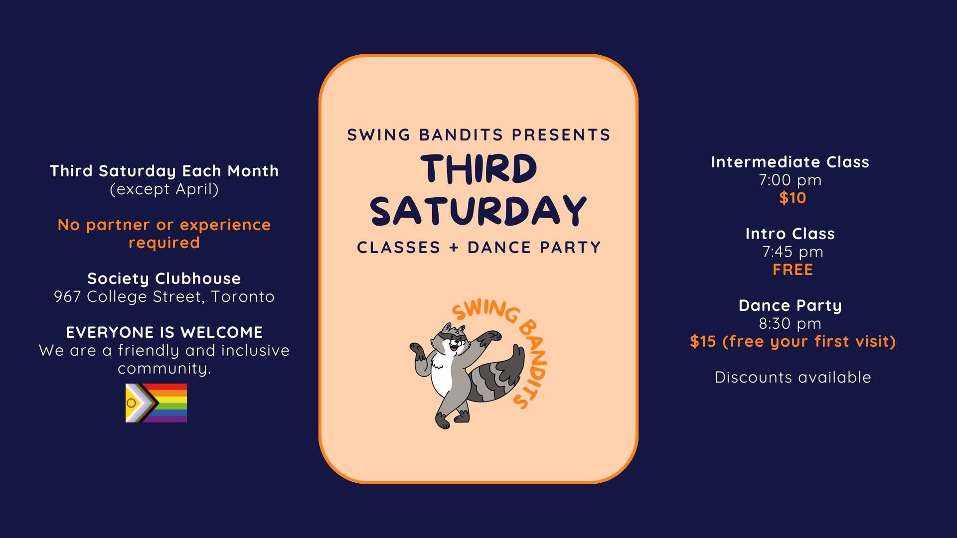 Third Saturday Classes + Dance Party @ Swing Bandits