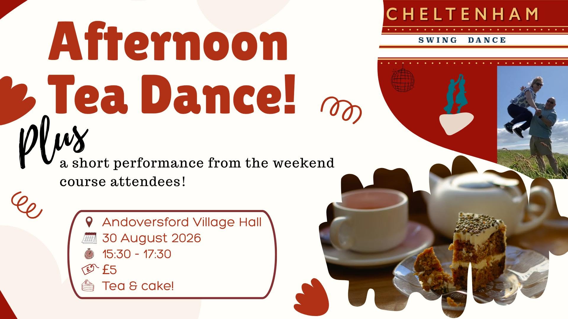 Afternooon tea Dance in Andoversford plus short performance!