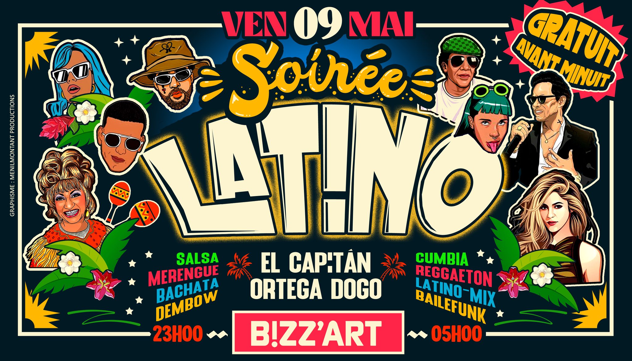 SOiRรE LATiNO x CANAL ST MARTIN ๐ด Vendredi 09 Mai 2025 ๐ ๐บ au B!ZZART