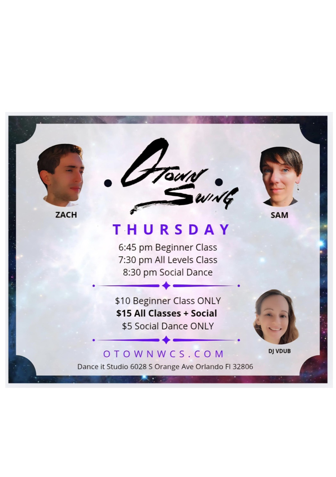 OTown WCS Thursday Night Class & Social Dance