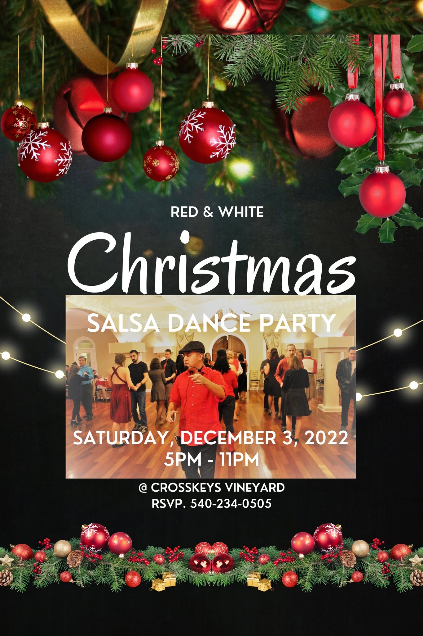 Red & White Christmas Salsa Party