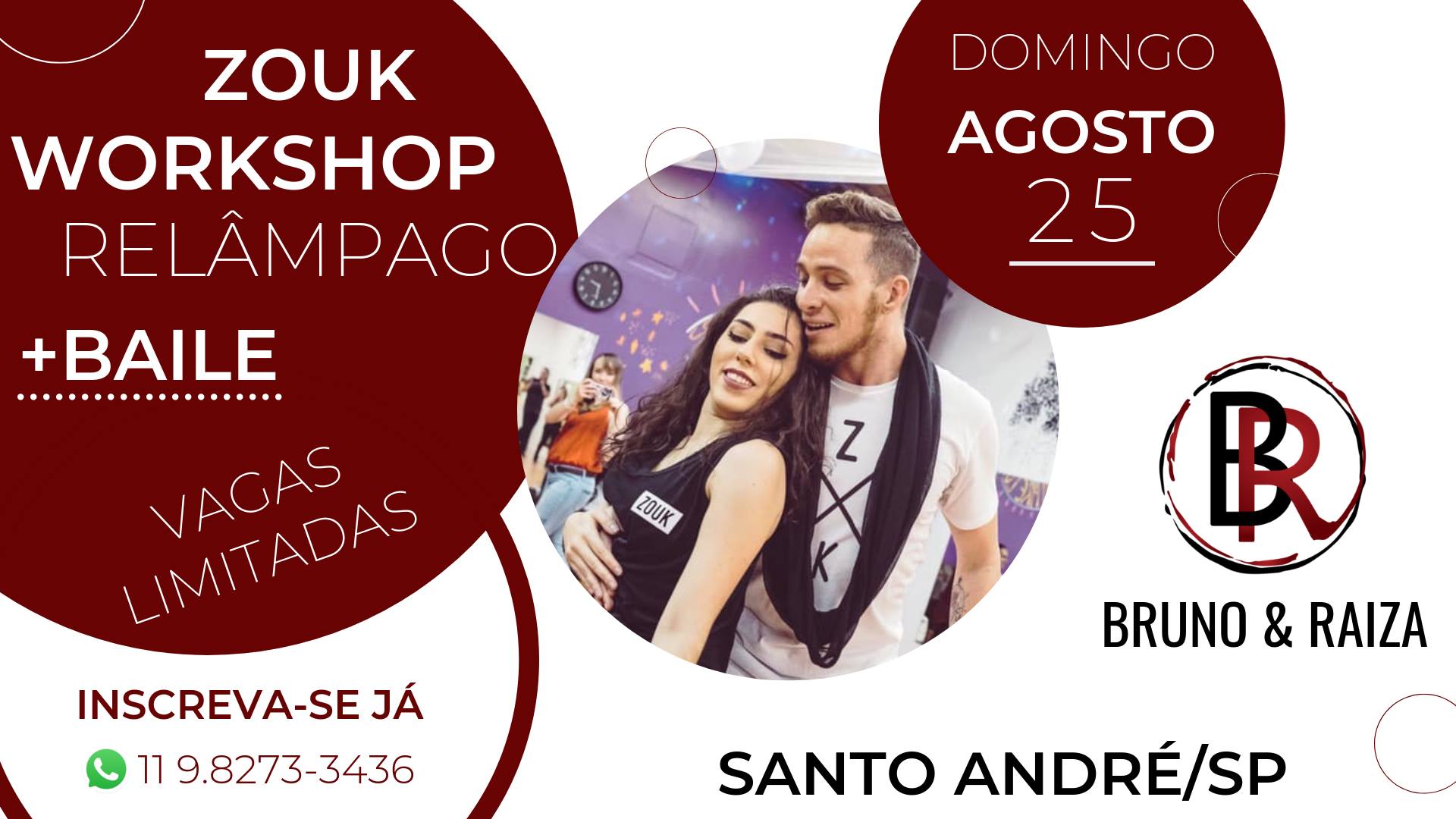 ZOUK Workshop Relâmpago com Bruno & Raiza