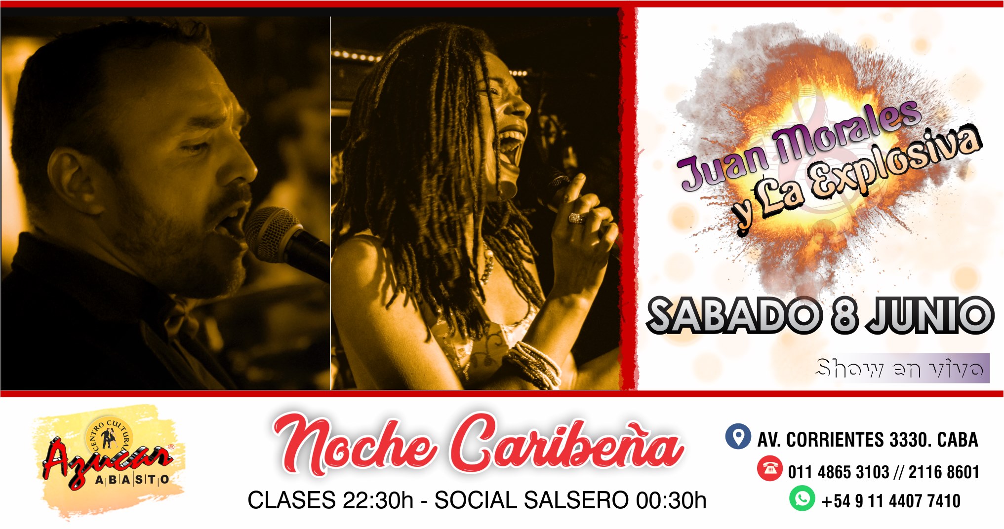 La Explosiva Clases + Noche Caribeña