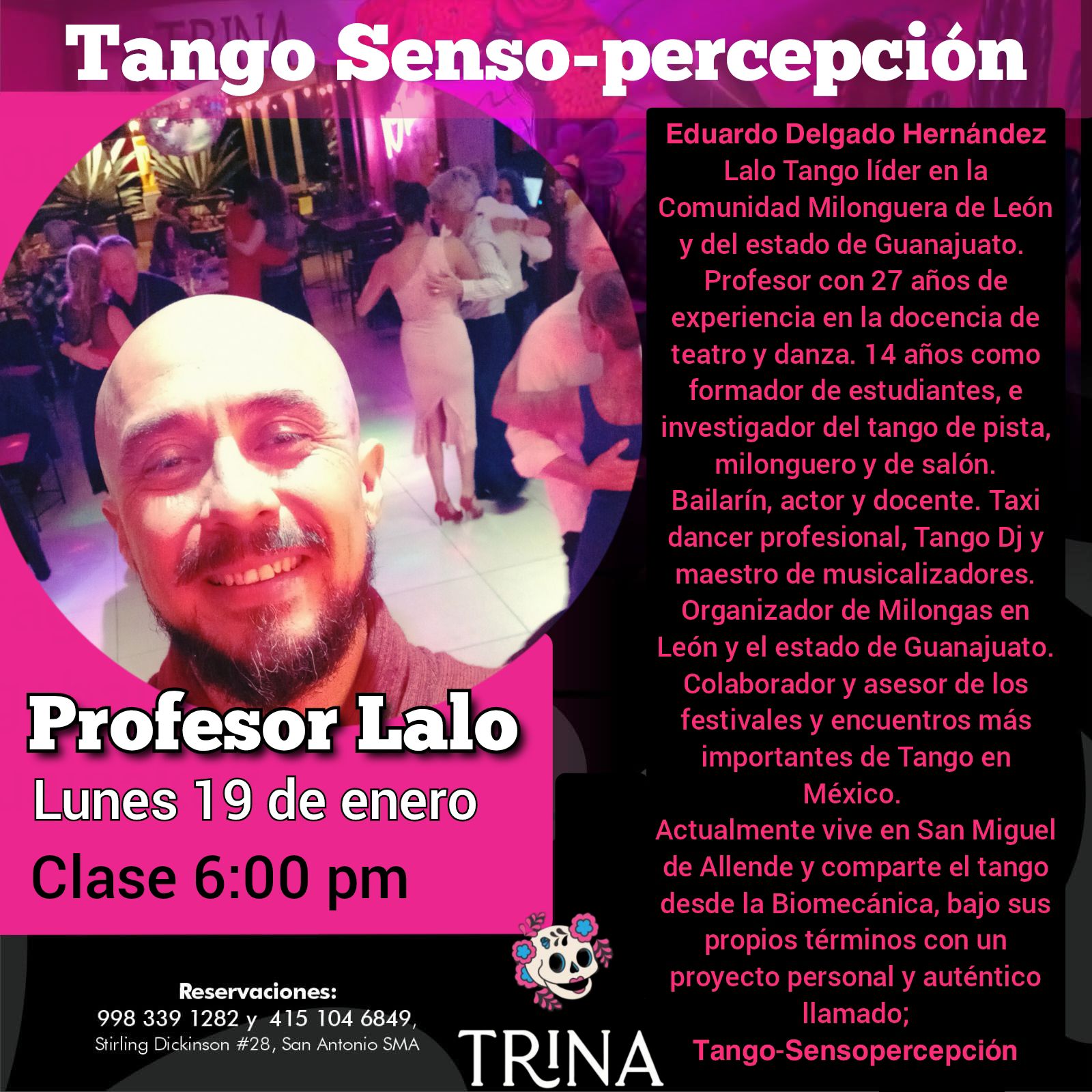 Clase especial de Tango Senso-percepción con en Trina San Miguel de Allende