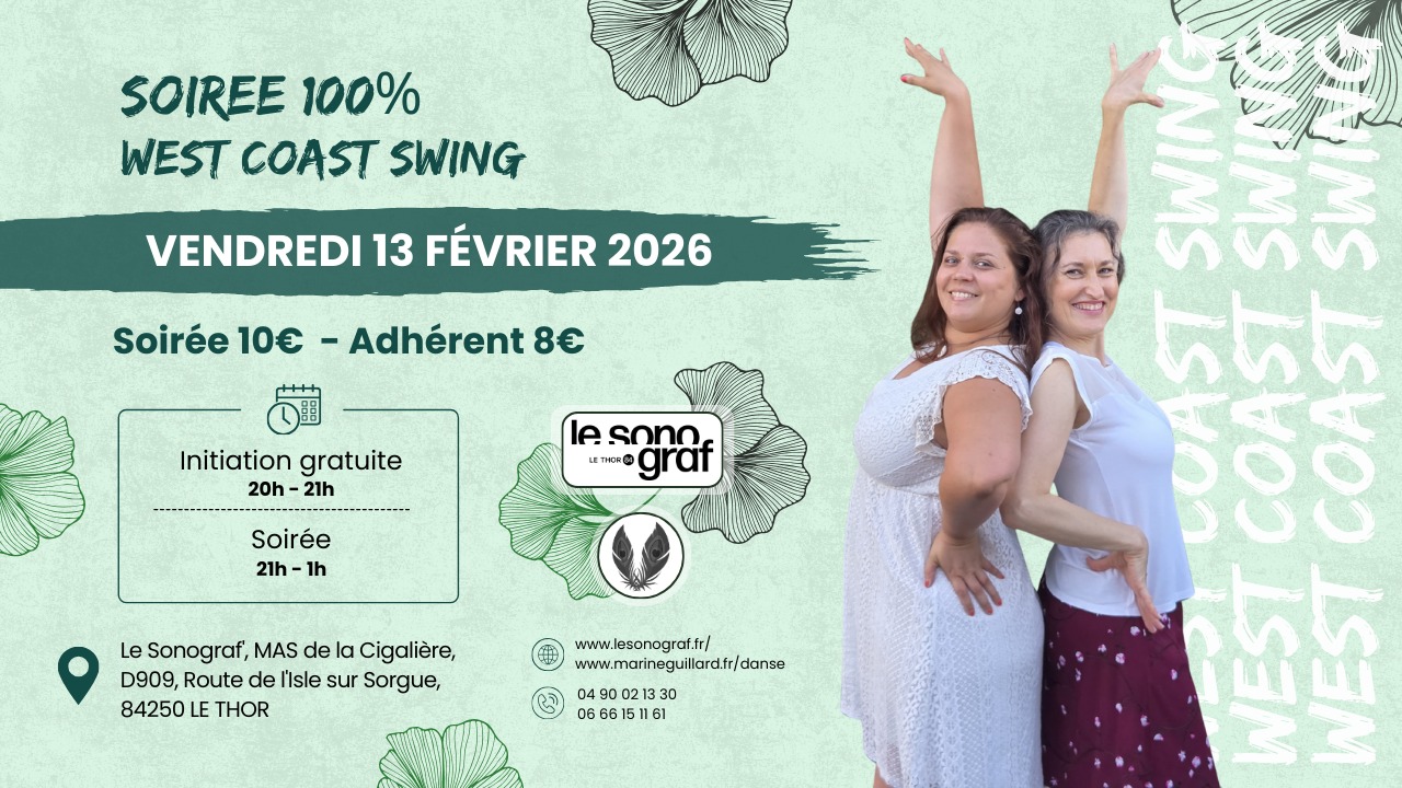 Soirée 100% West Coast Swing au Sonograf'