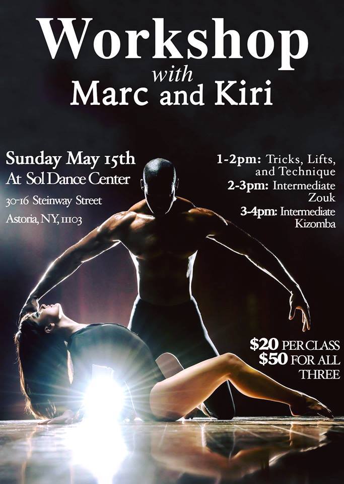 Kizomba, Zouk, And Cabaret Workshops with Marc and Kiri (Queens, NY)