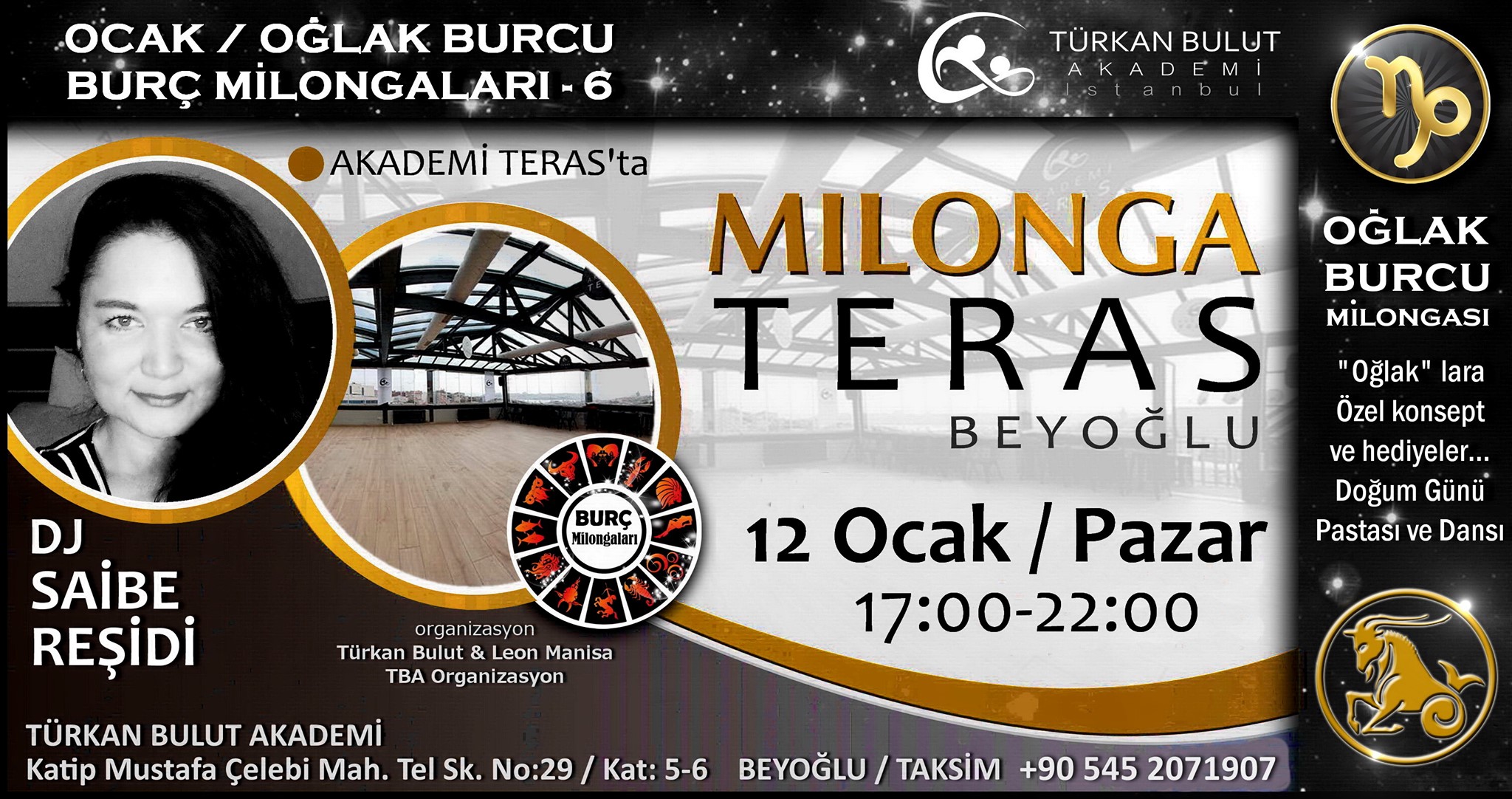 Milonga Teras "Oğlak Burcu Milongası" Dj Saibe Reşidi