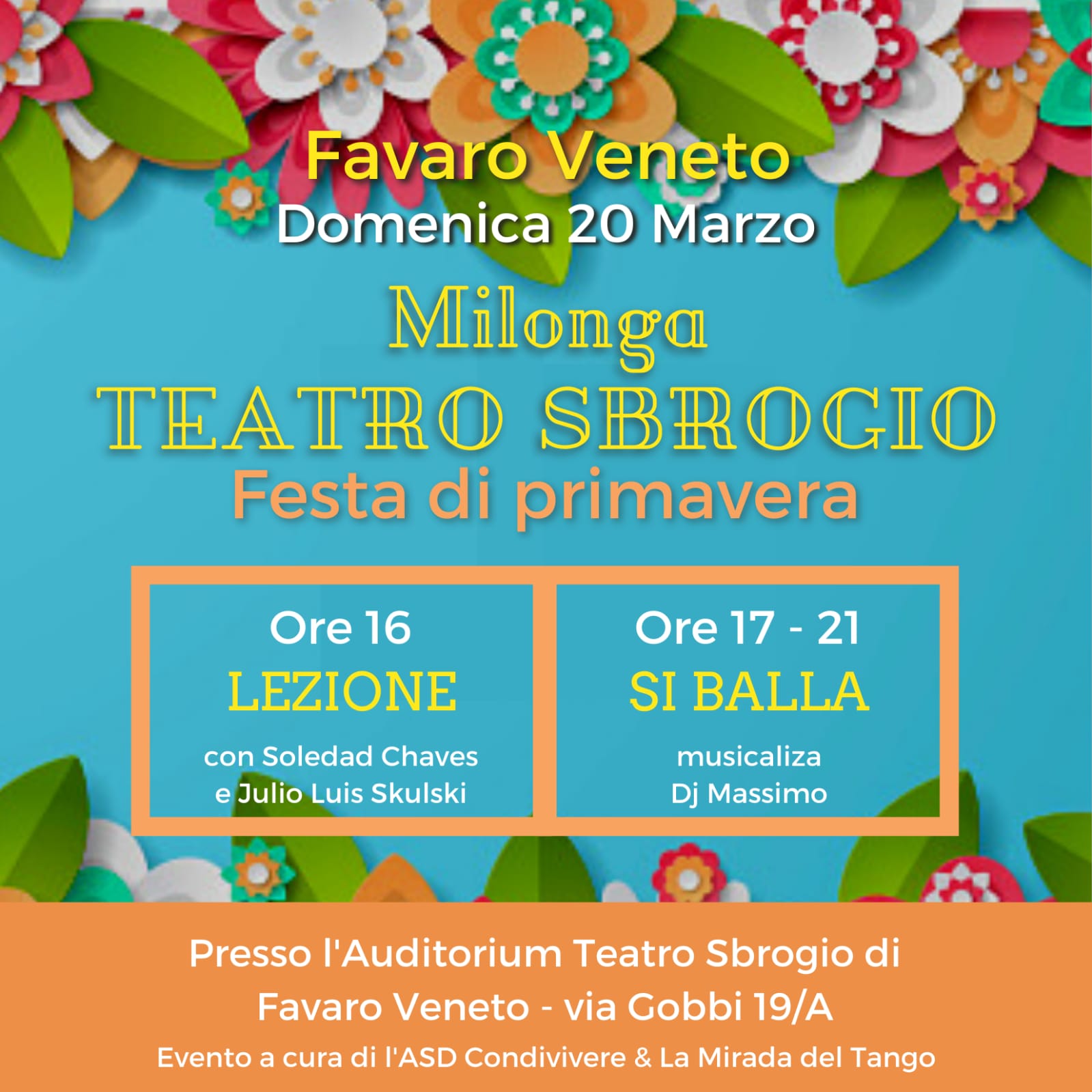 Festa di primavera alla Milonga Al Teatro