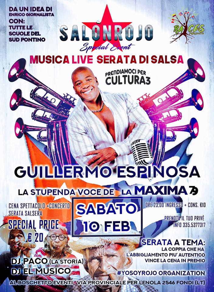 10.2.18•Speciale Sabato Salsero •prendiamoci per cultura#3•Salónrojo fondi