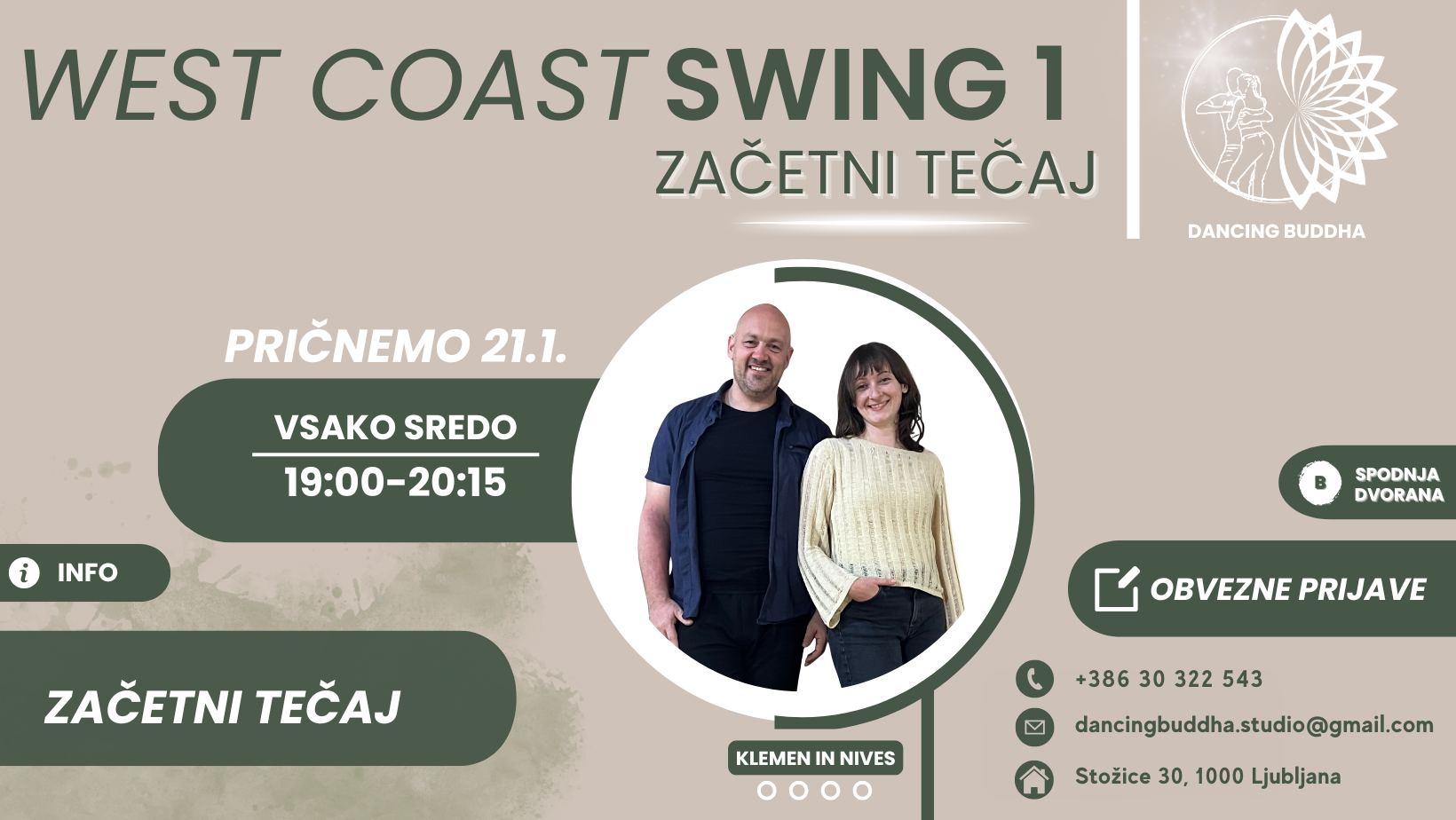 WEST COAST SWING-VPIS V ZAČETNI TEČAJ 21.1.