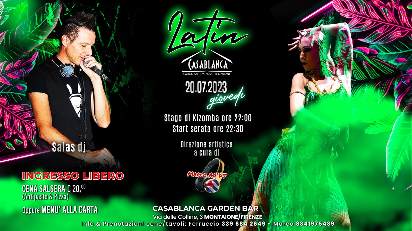 Giovedì 20 Luglio Latin CasaBlanca