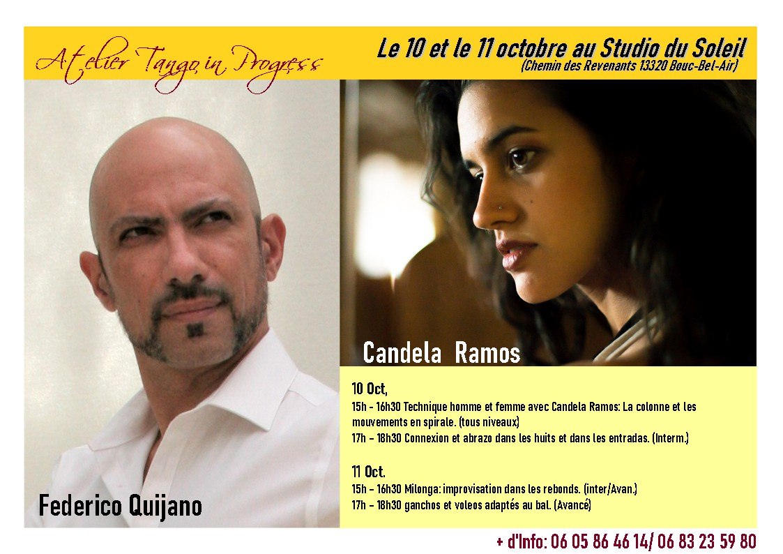 Atelier de Tango Argentin avec Candela Ramos et Federico Quijano.