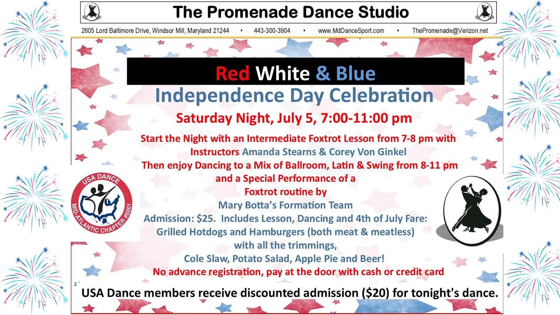 Independence Day Celebration at The Promenade Dance Studio!!