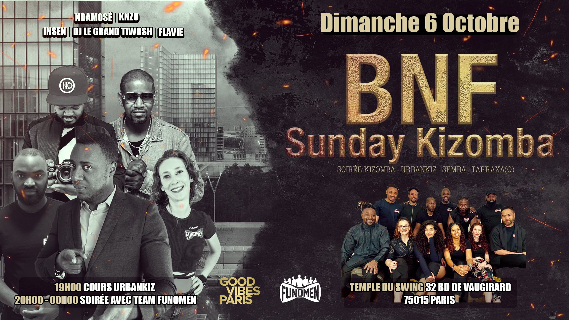 KIZOMBA SUNDAY I DIMANCHE 06 octobre 2024 I ☆★☆ BNF SUNDAY KIZOMBA « INSIDE » ☆★☆PARIS 15 EME