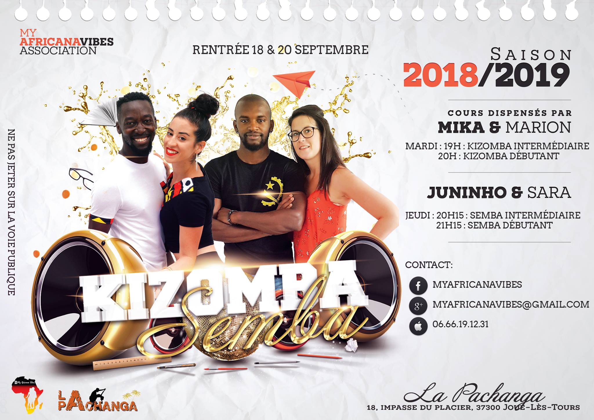 Rentrée 2018-2019 cours réguliers My Africana Vibes