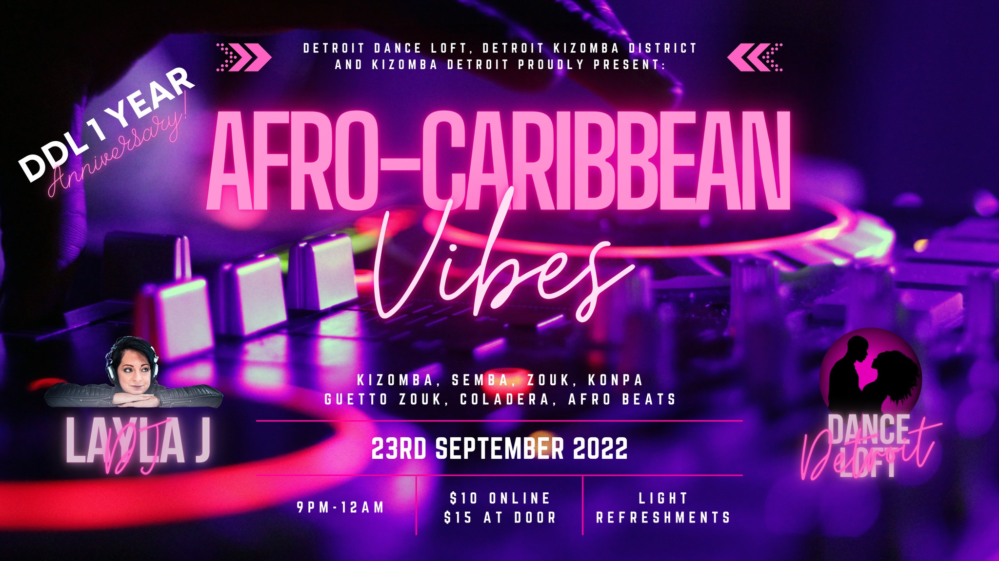 DDL 1-Year Anniversary Celebration! "Afro-Caribbean Vibes"