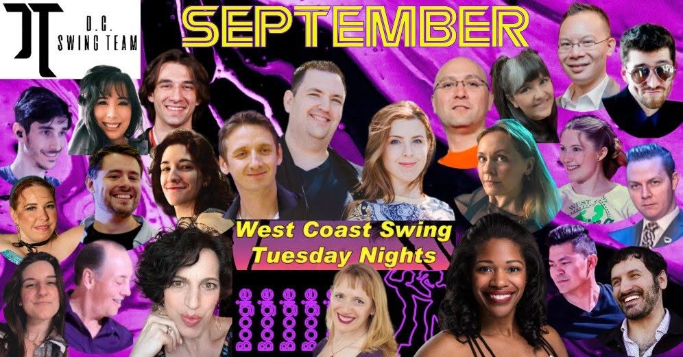 W C Swing Tuesdays SEPTEMBER 2026 Happenings @ the Boogie in Bethesda!