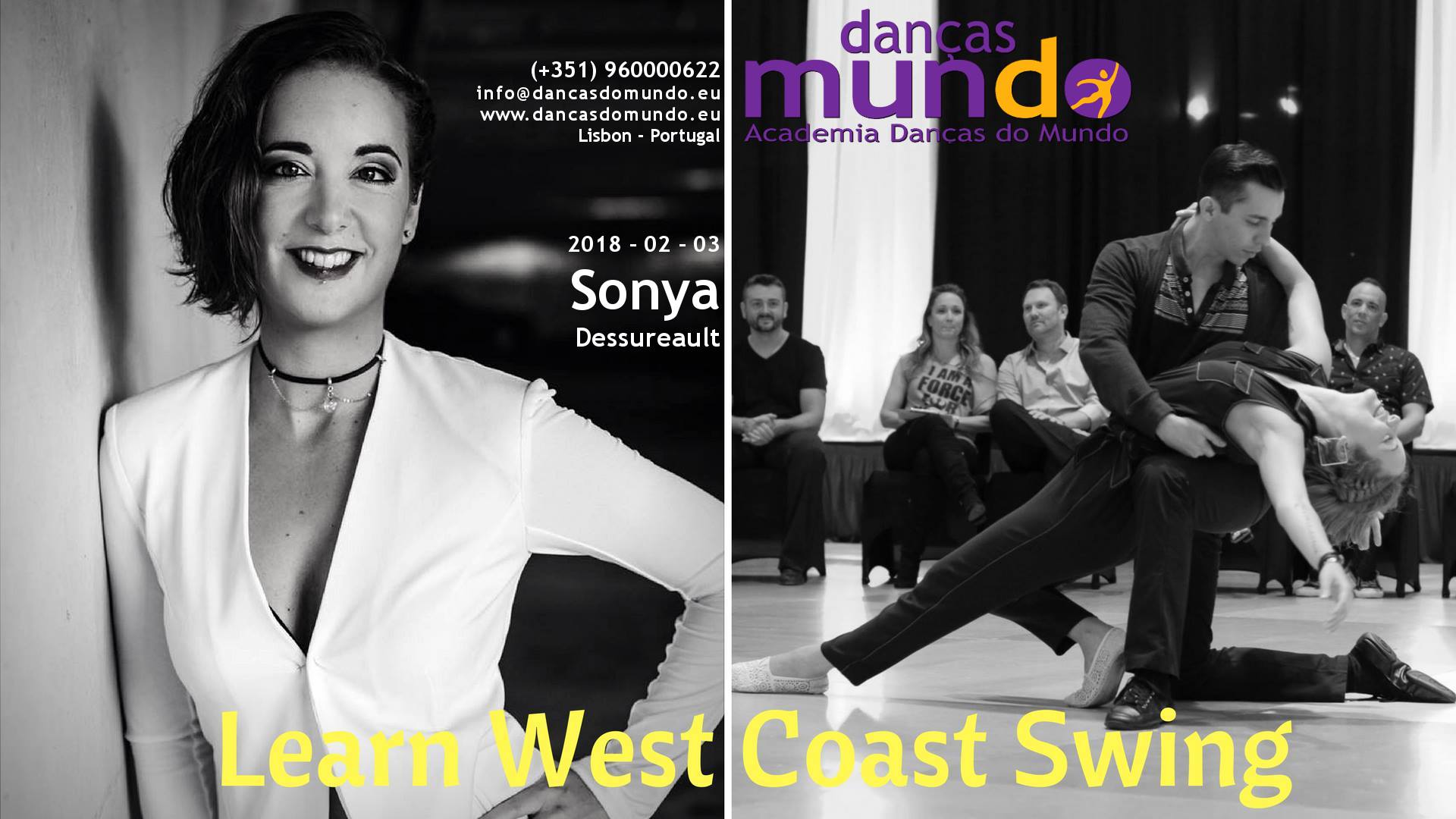Curso Iniciação West Coast Swing Beginners - Sonya Dessureault