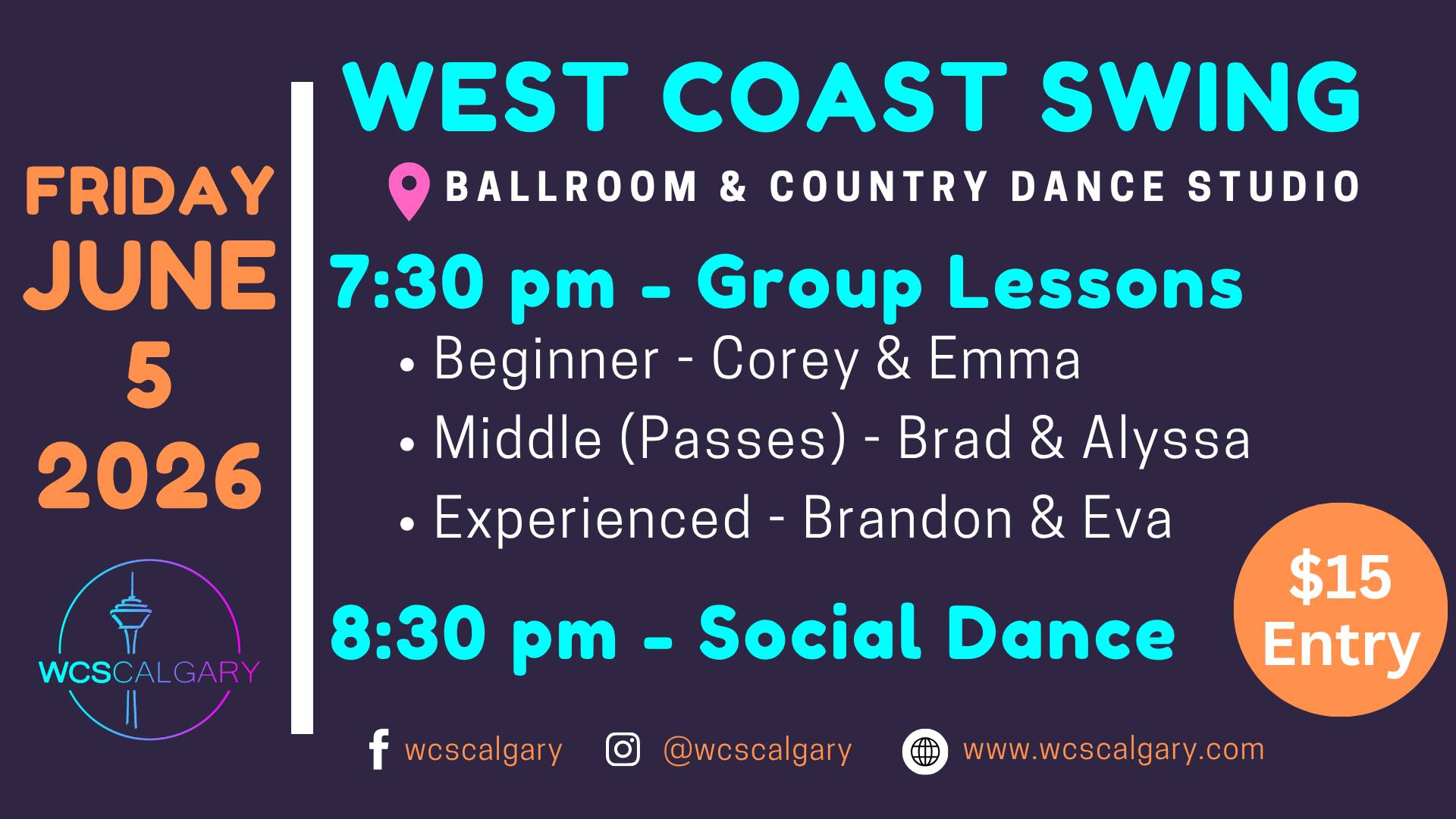 West Coast Swing Dance Party!