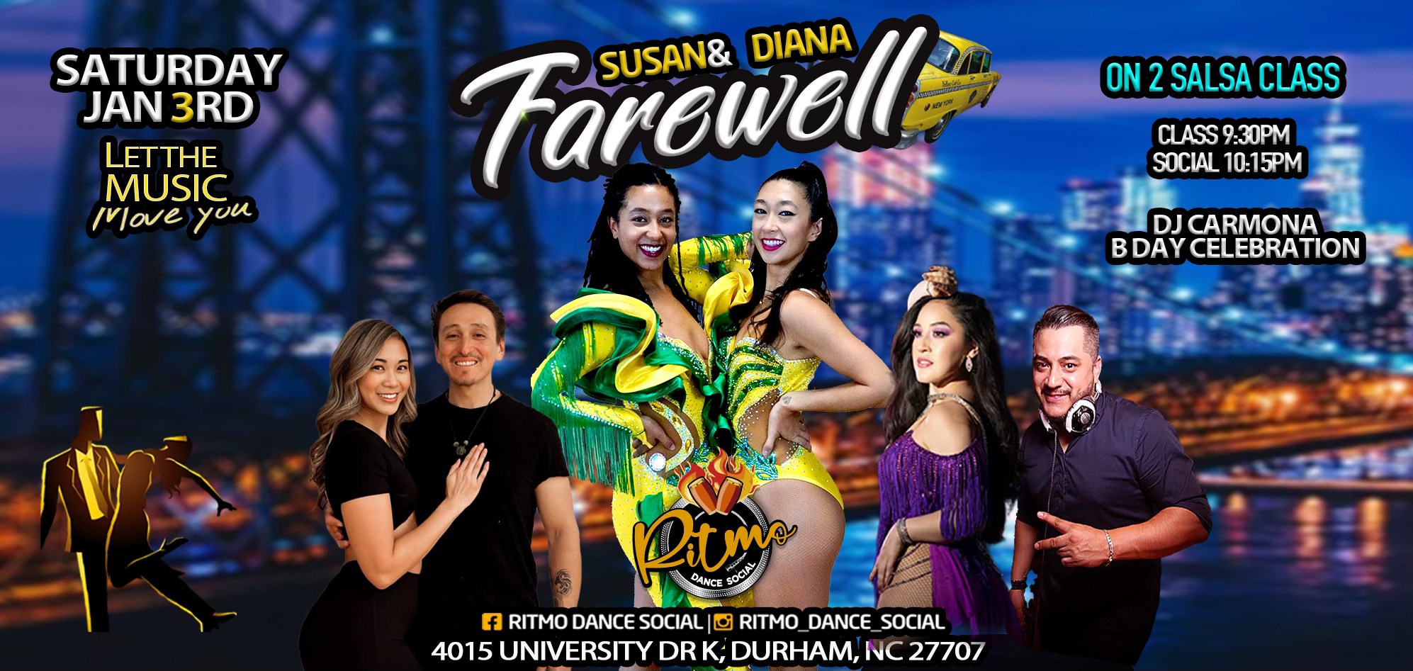 RITMO Dance Social! Wishing Farewell to Susan & Diana