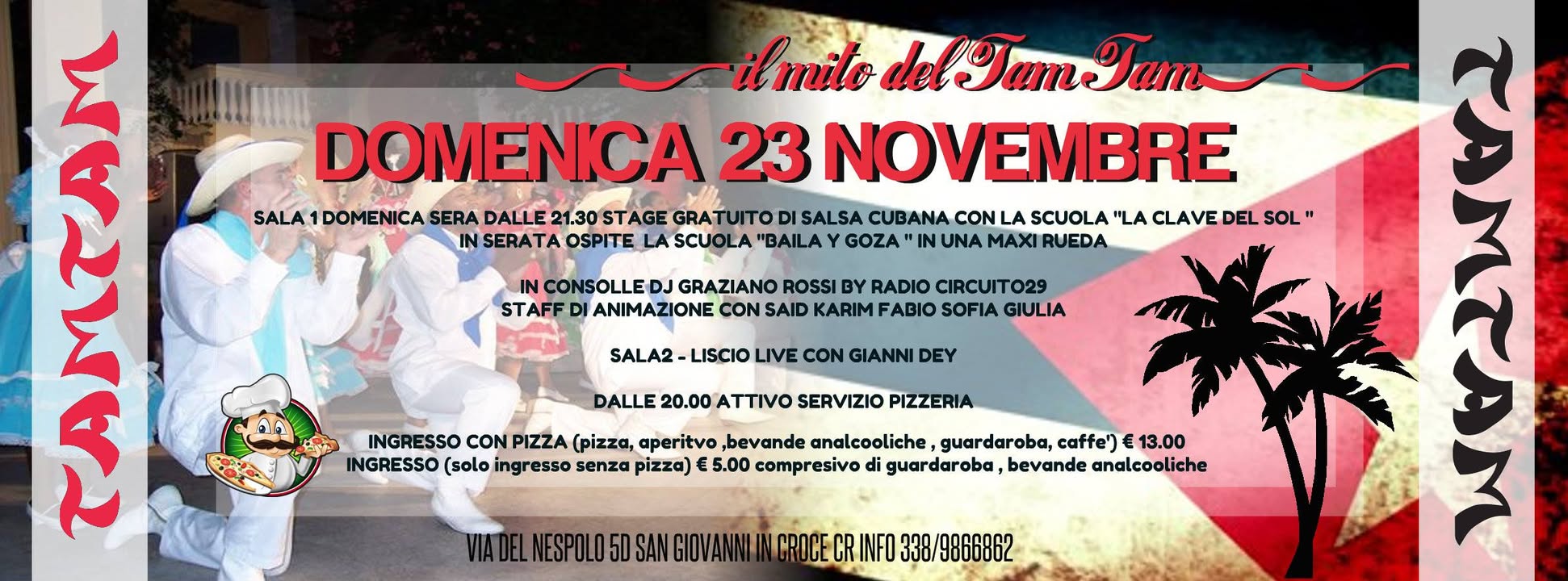 IL MITO DEL TAM TAM - DOMENICA 23 NOVEMBRE