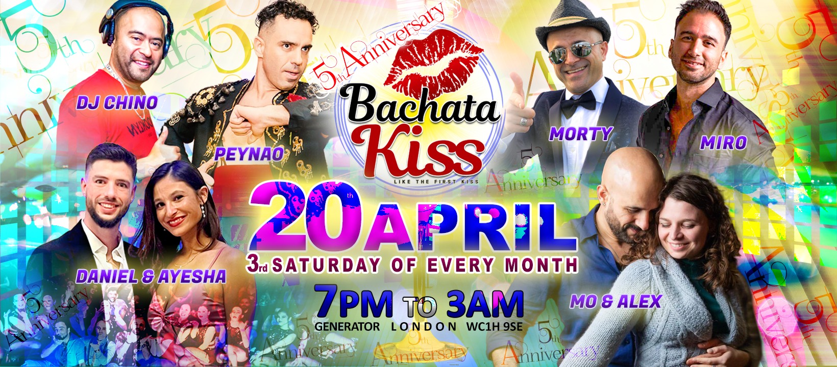 Bachata Kiss, 5th Anniversary - Bachata classes and parties in London