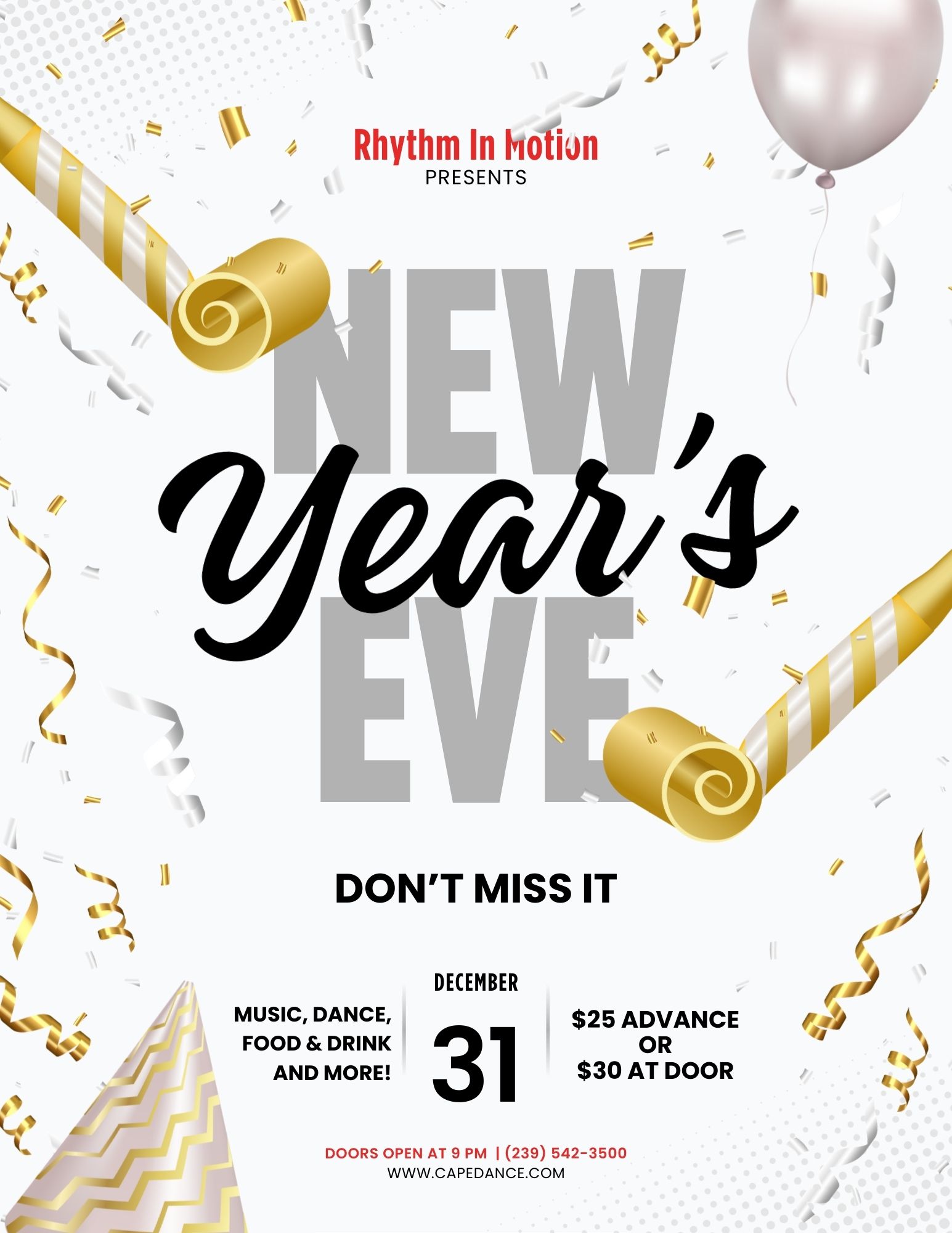 New Year's Eve Ballroom and Latin Dance Party