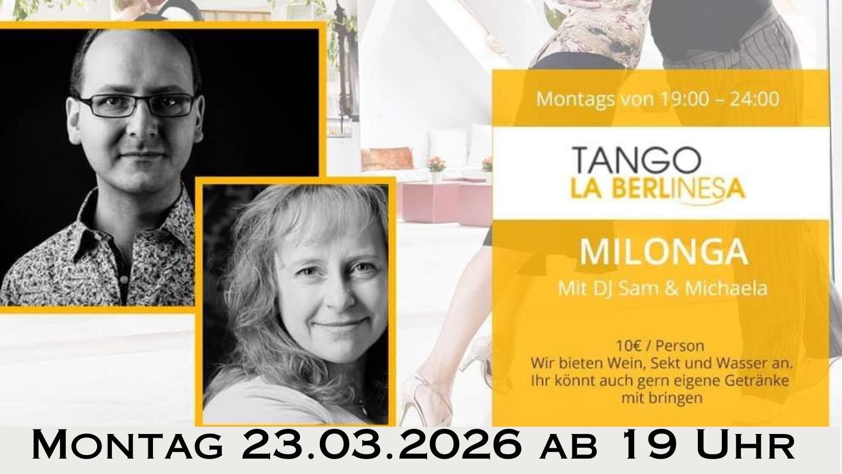 Monday Milonga Berlin La Berlinesa TDJ Sam & Host Michaela