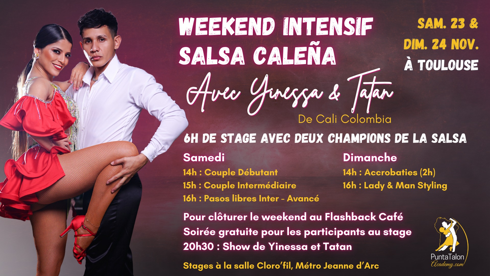 Week end Intensif Salsa Caleña - Avec Yinessa et Tantan - Toulouse