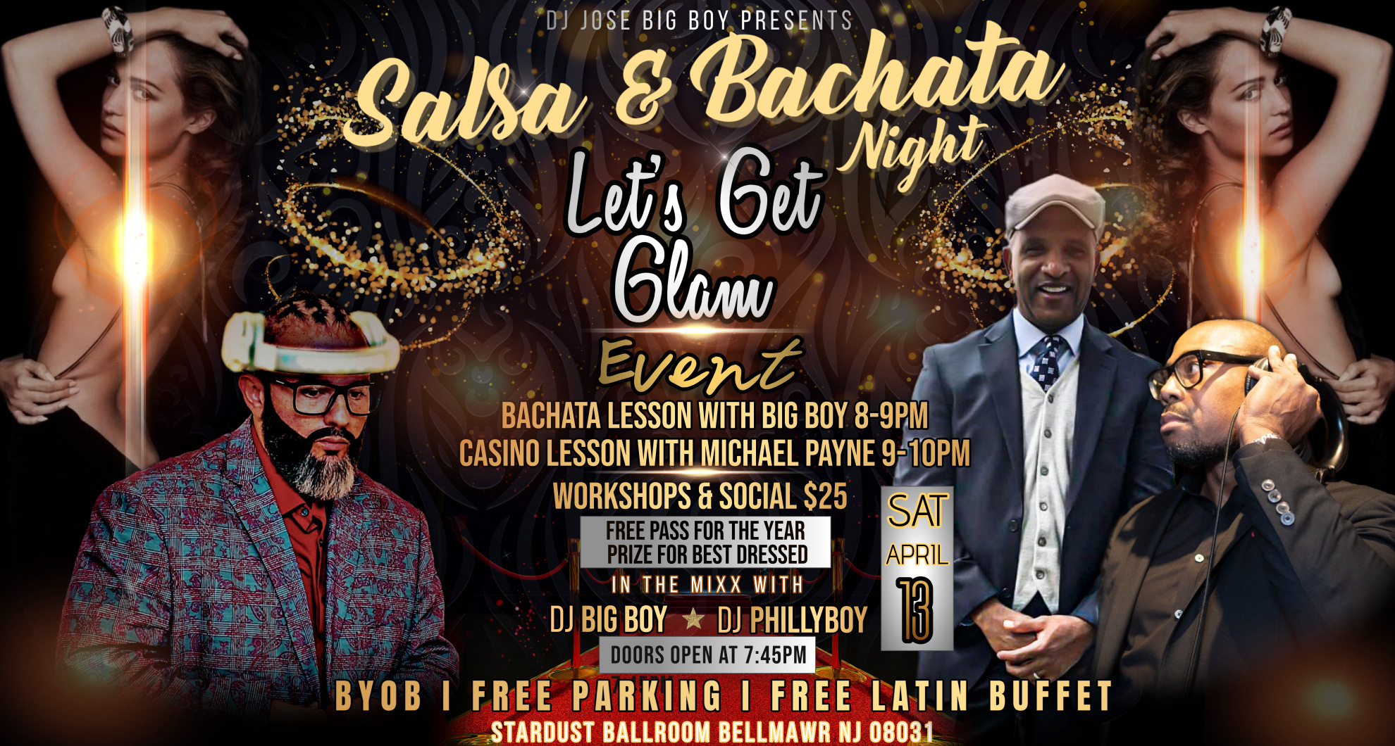 Salsa & Bachata Night Let's Get Glam Event