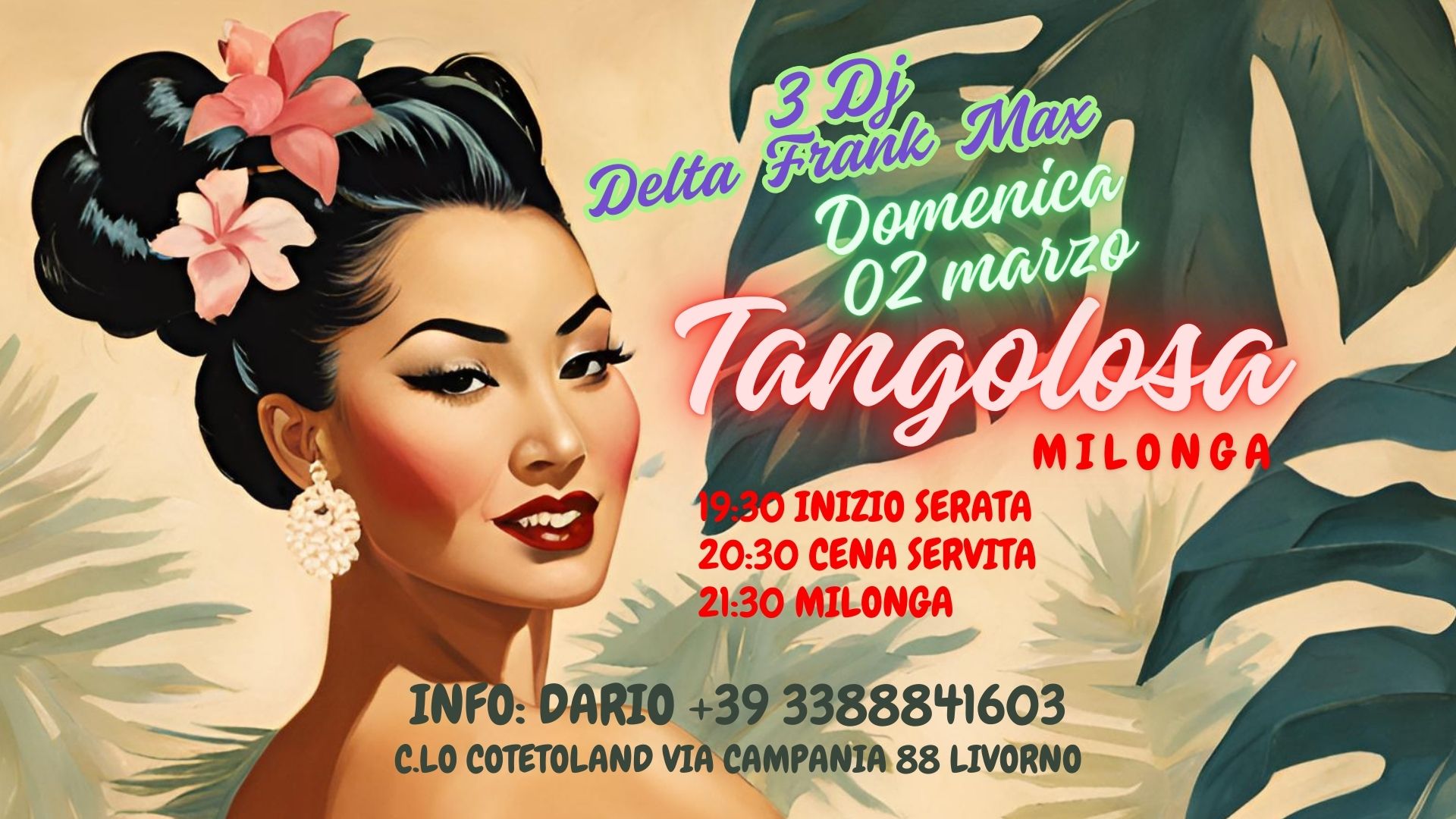 TANGOLOSA MILONGA CON I 3 TDJ DELTA, FRANK, MAX - C.LO COTETOLAND LIVORNO