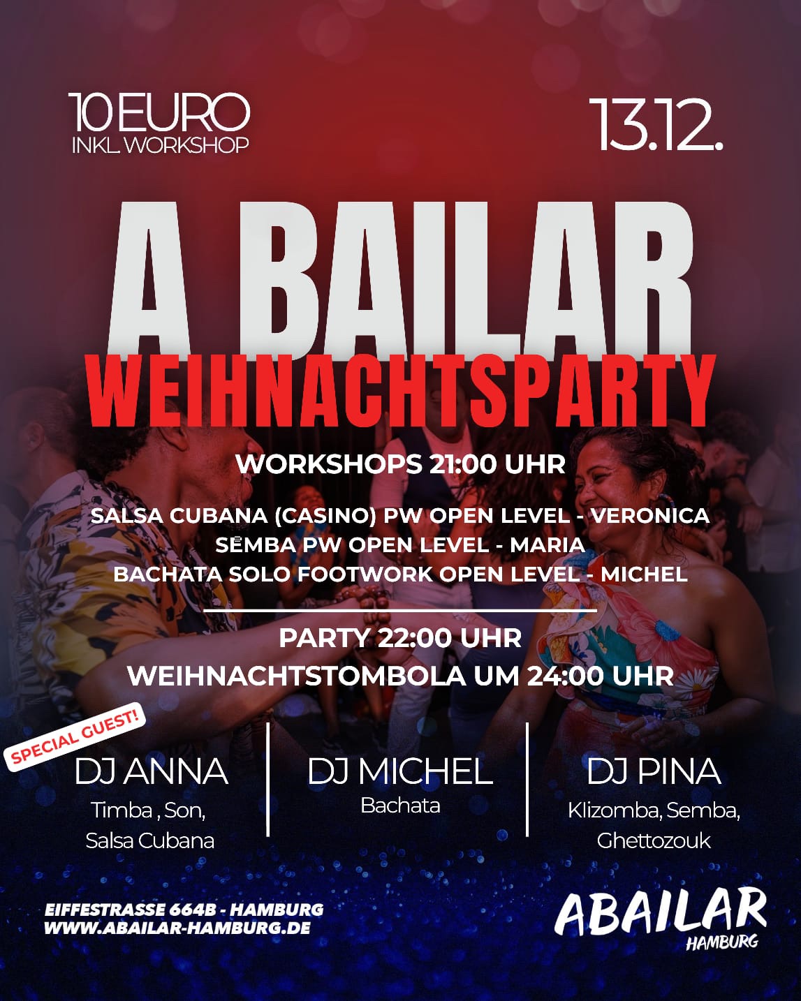 A Bailar Weihnachsfeier (Salsa Son Bachata Kizomba)