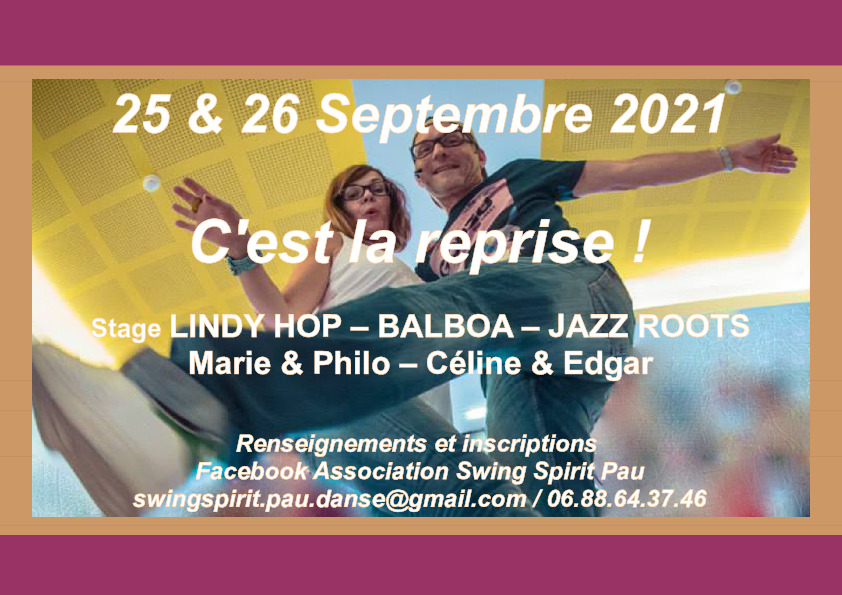 C'est la reprise ! Stage de rentrée Swing Spirit Pau