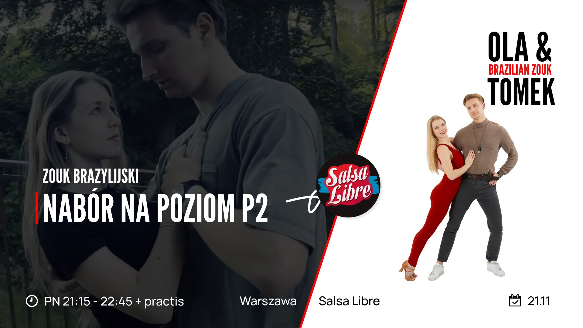 Zouk Brazylijski - nabór na poziom P2