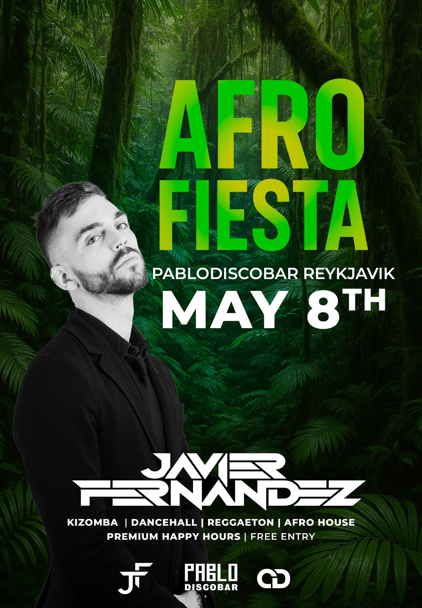 AFRO FIESTA at PABLO DISCOBAR - ICELAND Kizomba, Dancehall, Reggaetón & Afro House