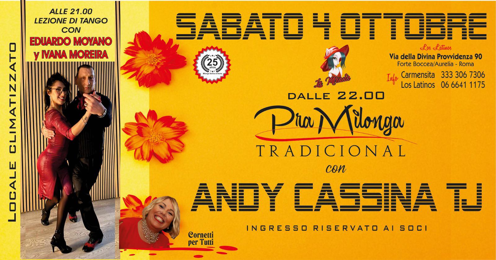 La tradicional del sábado con la musica di Andy Cassina🎼Lezione con i maestri Eduardo y ivana