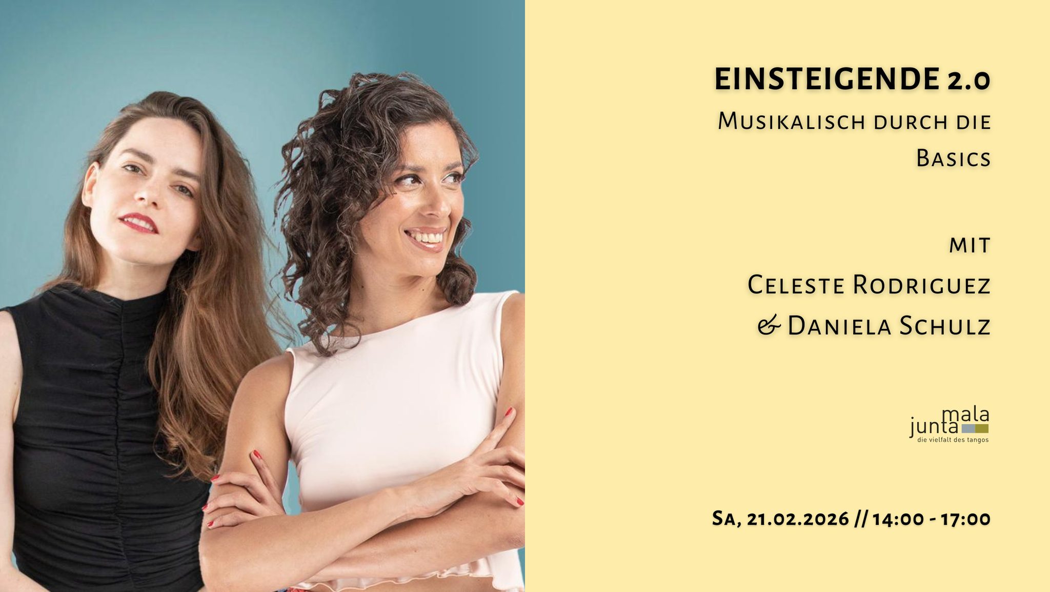Tango Einsteigende 2.0 - Musikalisch durch die Basics - mit Daniela Schulz & Celeste Rodriguez