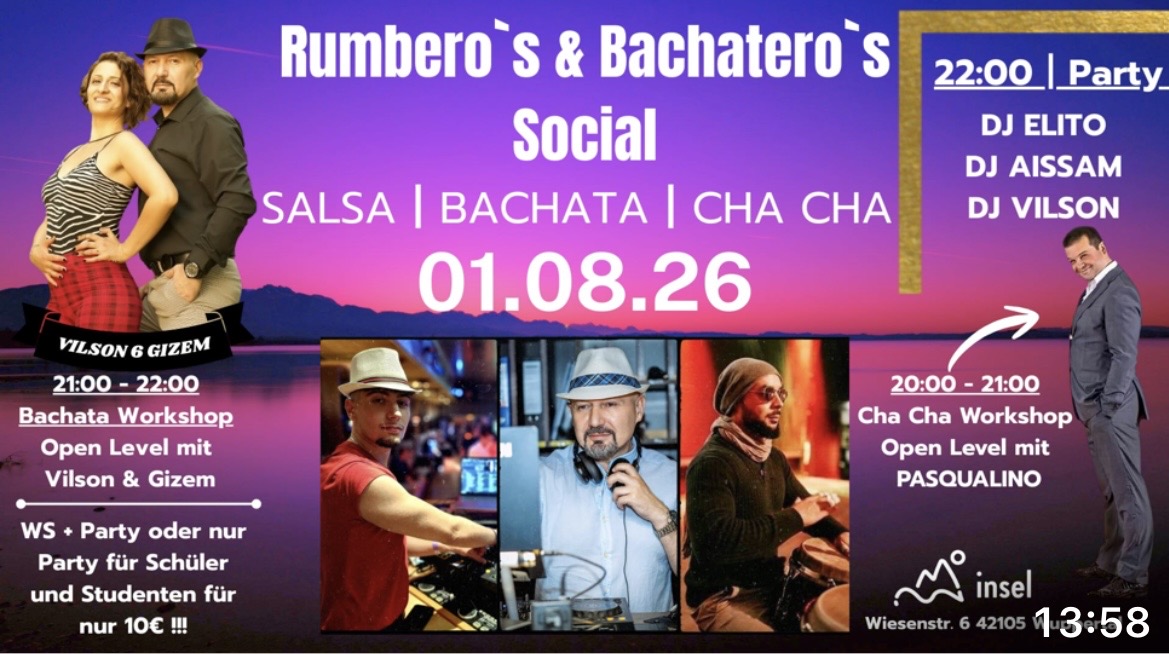 Rumbero's & Bachatero's Social August-edition